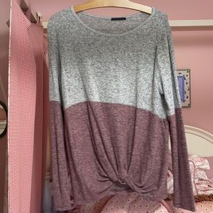 Staccato Gray and Mauve Sweater